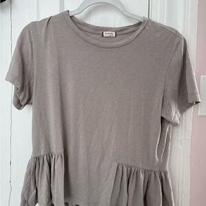 Aritzia Sunday Best Ruffle Hem Tee